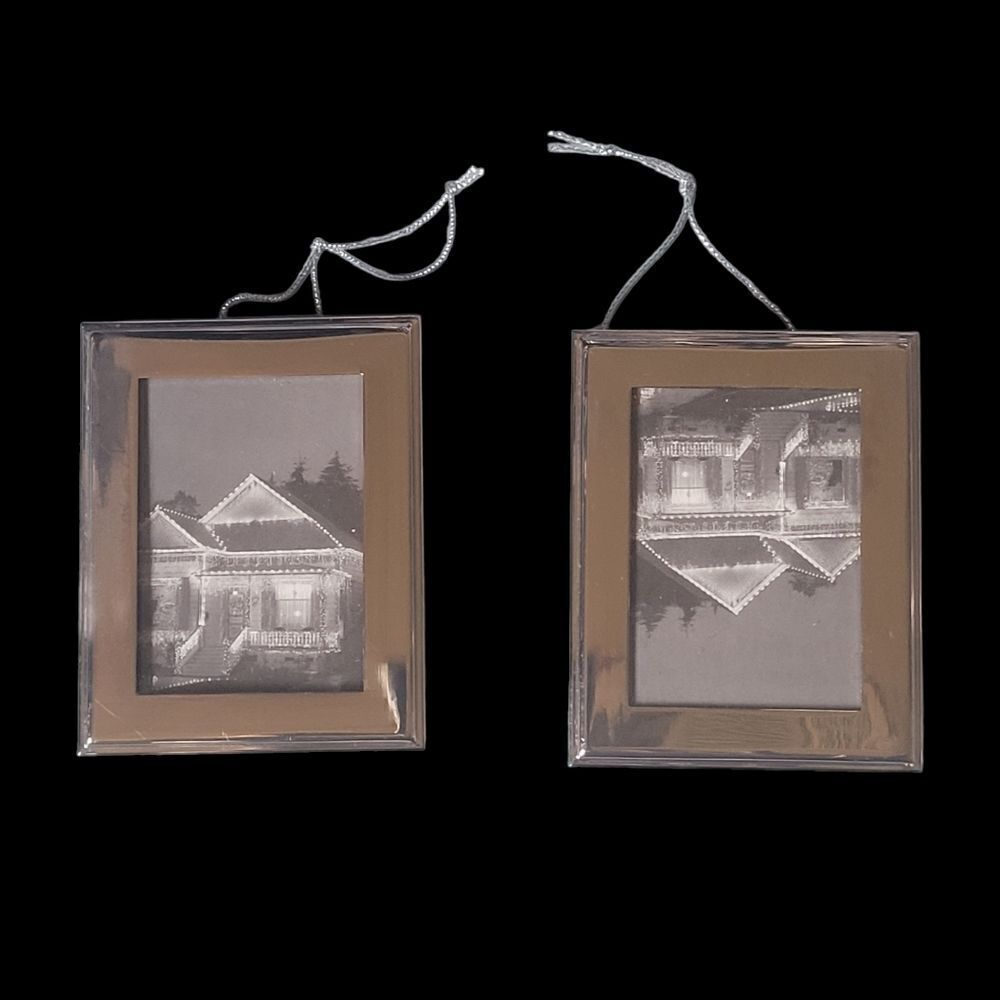 Restoration Hardware silver square picture ornaments